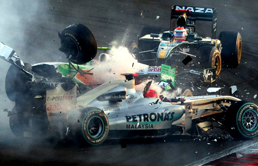 Michael Schumacher crash, 2010 Abu Dhabi GP