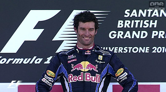 Mark Webber, winner, 2010 British GP