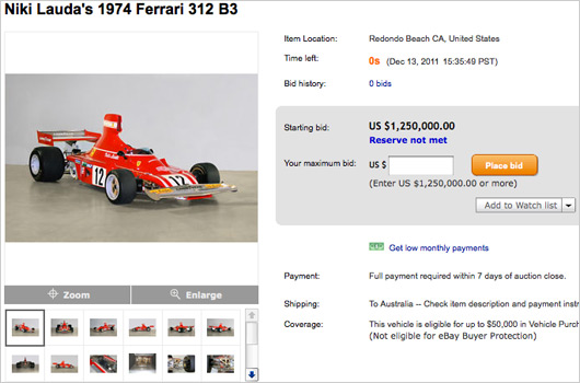 1974 Ferrari 312 B3 driven by Niki Lauda