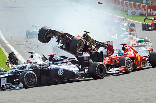 Romain Grosjean tries F1 hurdling