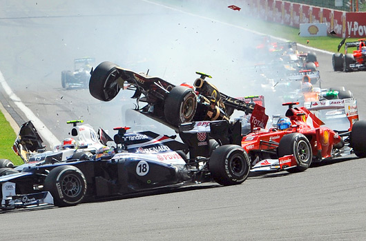 Romain Grosjean tries F1 hurdling