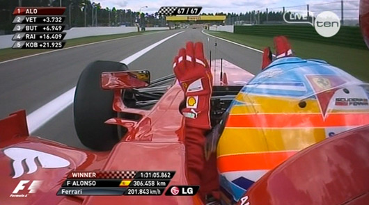 Fernando Alonso wins German GP