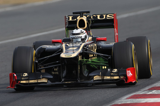 Kimi Raikkonen, Lotus E20, Barcelona pre-season testing