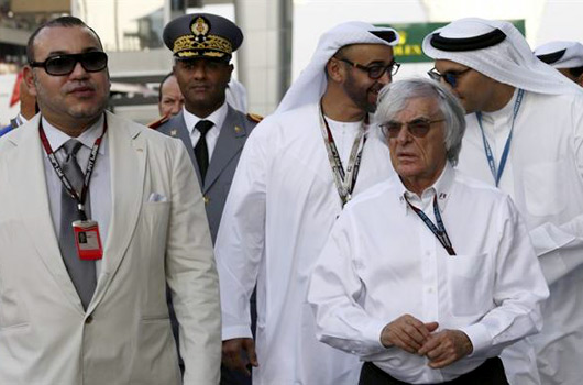 Bernie Ecclestone with the King of Morocco Mohammed VI