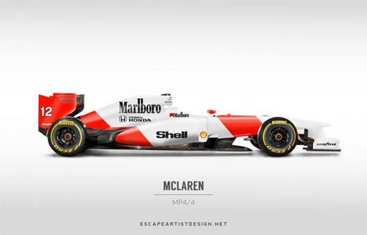F1 retro livery