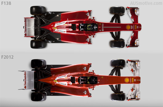Ferrari F138 v F2012