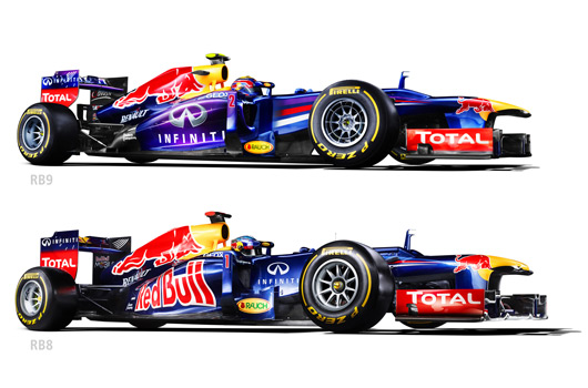 Red Bull Racing RB9 v RB8