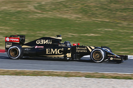 Romain Grosjean, Lotus E23, Barcelona