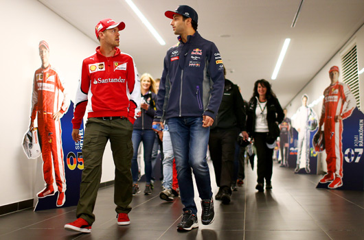 Sebastian Vettel and Daniel Ricciardo