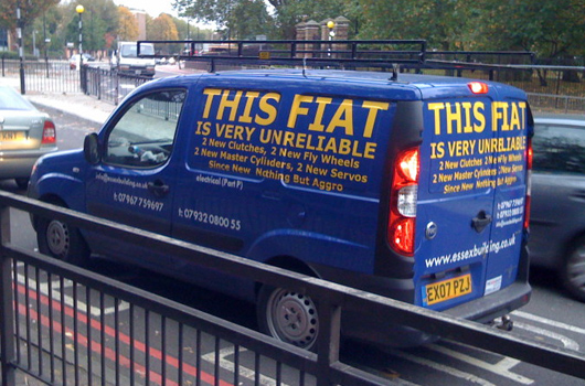 This Fiat van is very unreliable
