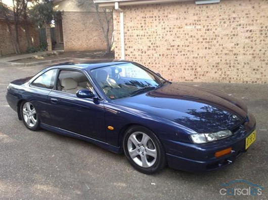 The dark blue 1997 Nissan 200SX 