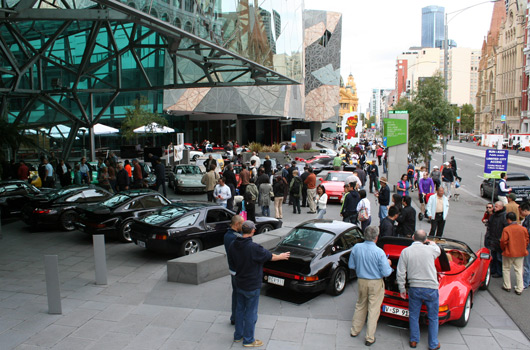 Shannons car show at Federations Square