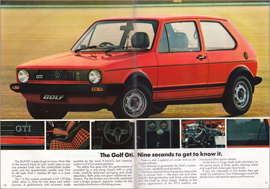 1980 Volkswagen Golf brochure