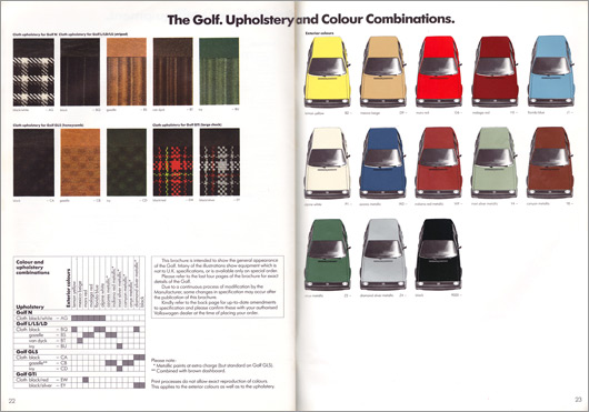 1980 Volkswagen Golf brochure