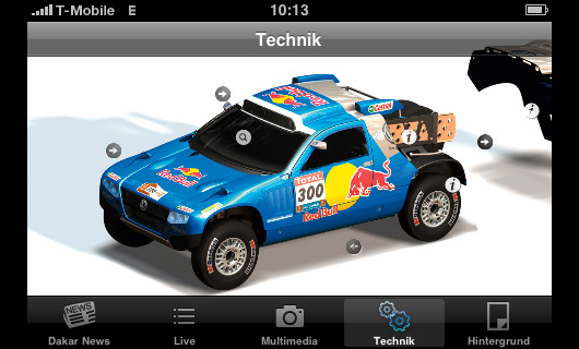 Volkswagen Dakar iPhone app