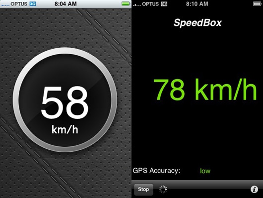 iPhone speedometer apps