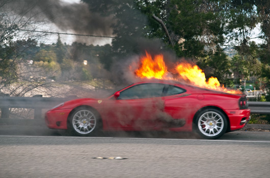 Ferrari 360 fire
