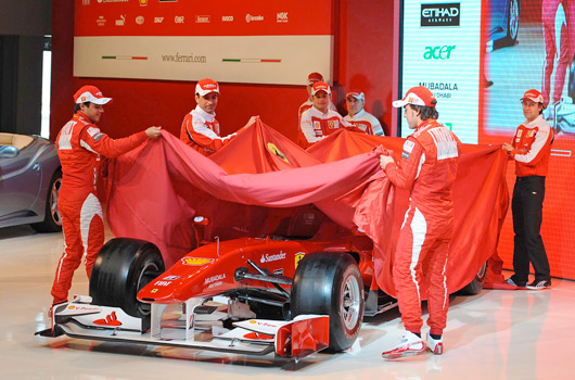 Ferrari F10 uncovered