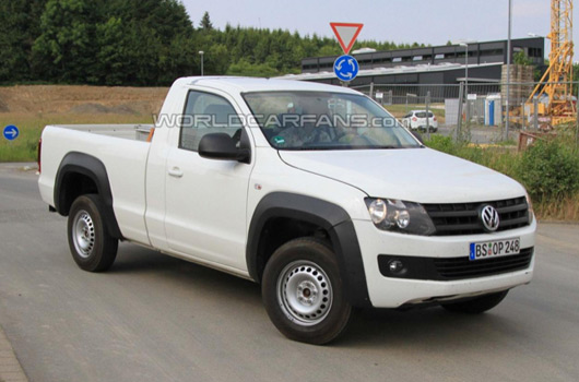 Until nowimages of the new Volkswagen Amarok have been dual cab models