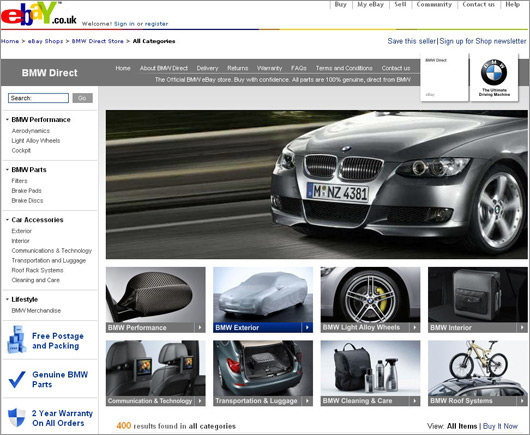 BMW UK eBay store