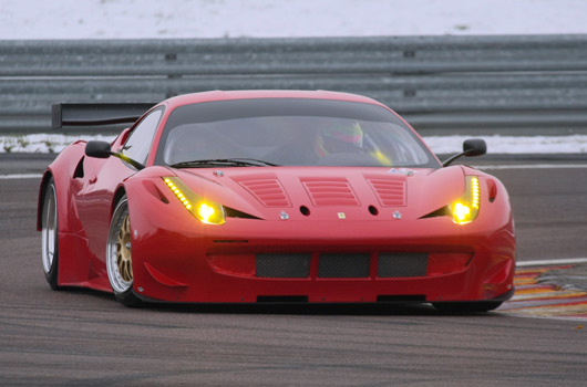A Ferrari 458 Italia GT3 similar to the one pictured above broke the lap 