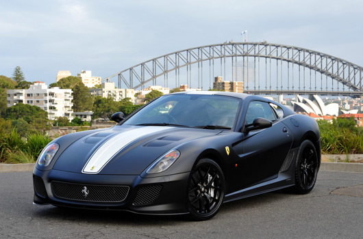 Matt black Ferrari 599 GTO in Sydney