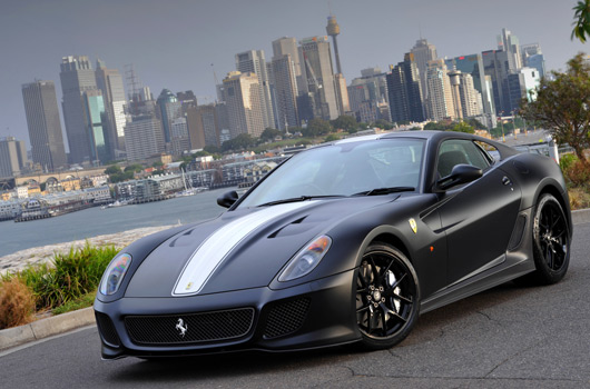 Matt black Ferrari 599 GTO in Sydney