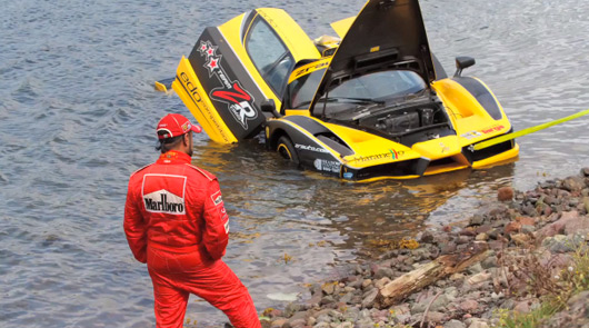Ferrari Enzo crashes at Targa Newfoundland