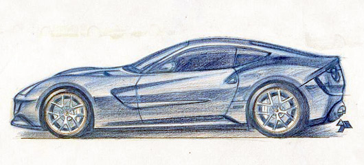Ferrari F620 GT sketch
