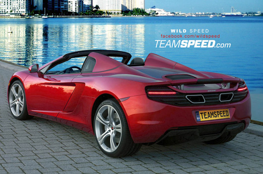 McLaren MP4-12C roadster rendering