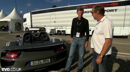 Walter ROhrl and Harry Metcalfe discuss the Porsche 918 Spyder