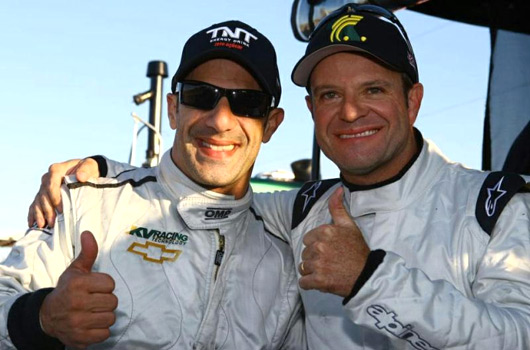 Tony Kanaan and Rubens Barrichello