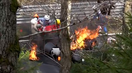 Niki Lauda's crashed recreated for Rush