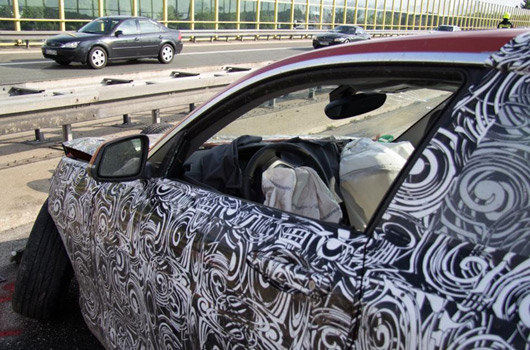 BMW 2 Series prototype crash in Germany