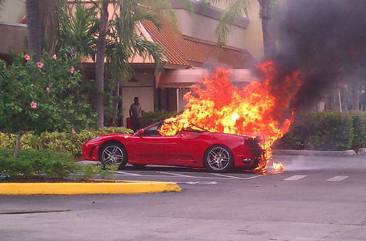 Ferrari F430 fire, Boca Raton, FL