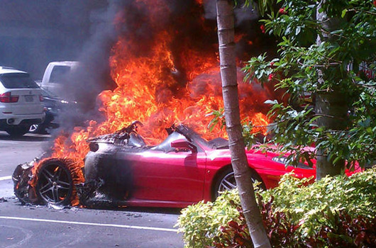Ferrari F430 fire, Boca Raton, FL