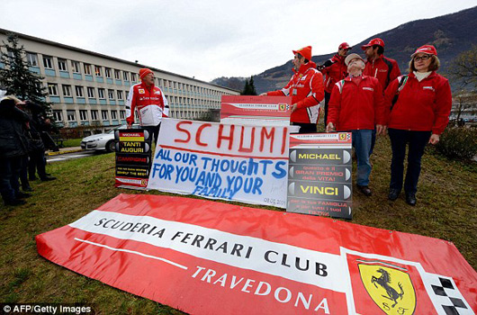 Fans pay tribute to Michael Schumacher