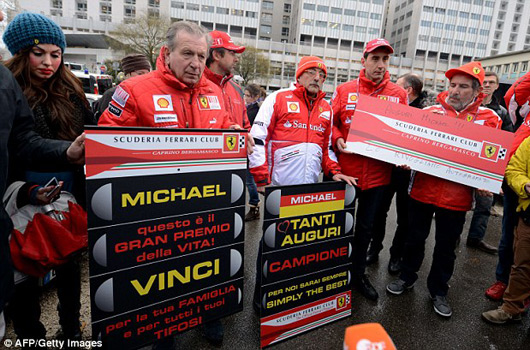 Fans pay tribute to Michael Schumacher